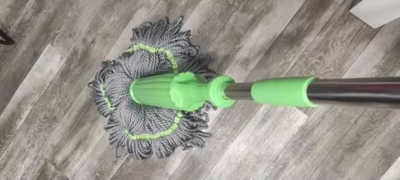2-in-1 Self-Wringing Microfiber Spin Mop | 360° Swivel, Wet & Dry Cleaning, Stainless Steel Handle, Home & Kitchen Floor Mop