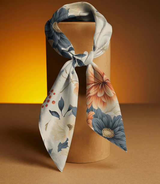 Floral Satin Scarf – Silky Smooth, Lightweight & Fade-Proof