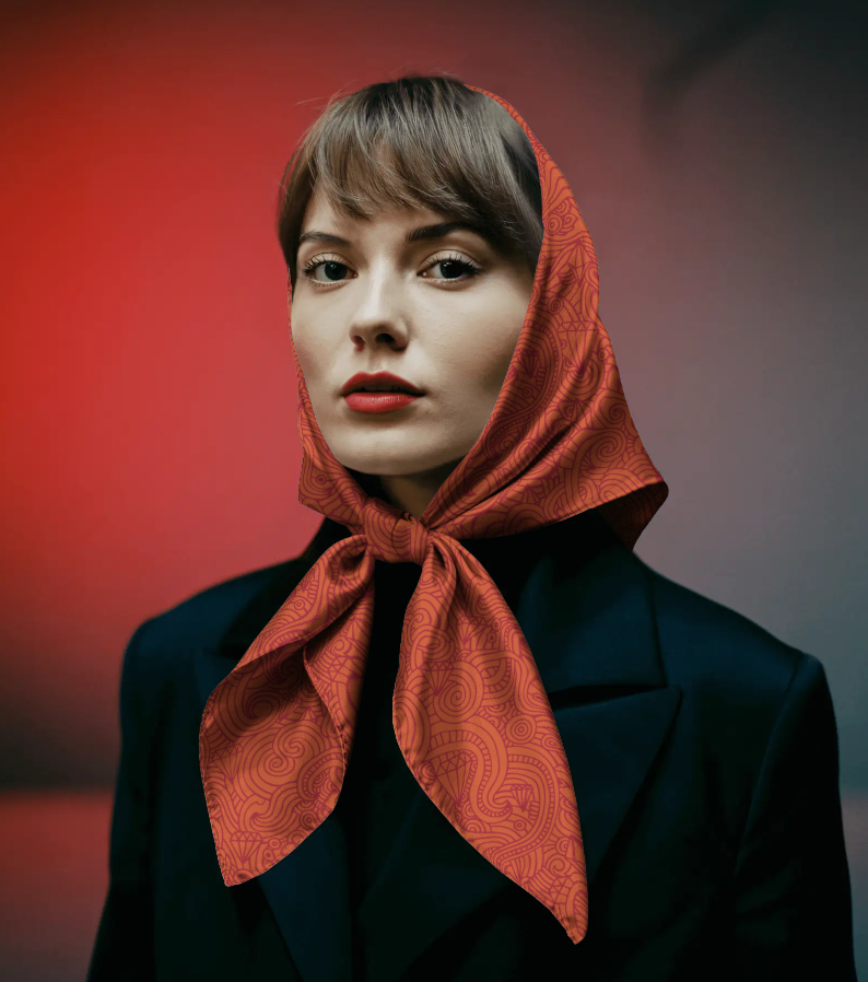 Luxe Poly-Satin Printed Headscarf – Silky Smooth, Lightweight & Fade-Proof