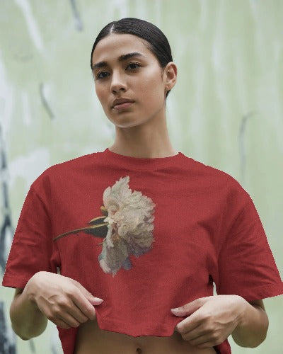 Floral Print Women’s Crop Top – Lightweight & Breathable